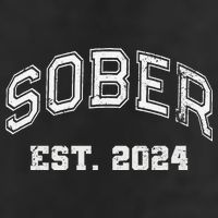 Funny Sober Varsity Est. 2024 Sobriety Celebrate Recovery Aa Premium Pullover Hoodie
