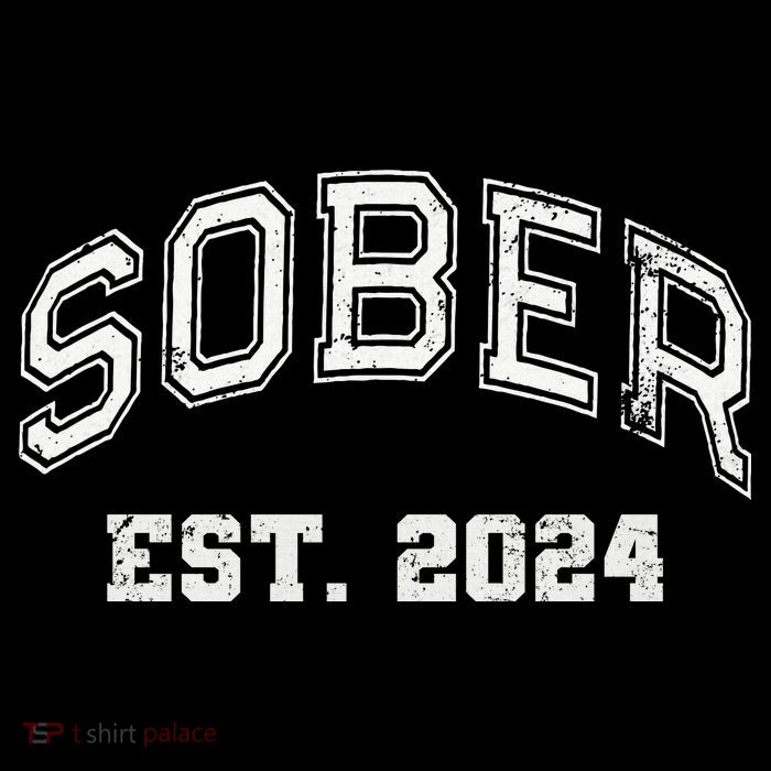 Funny Sober Varsity Est. 2024 Sobriety Celebrate Recovery Aa Youth Performance Sprint T-Shirt