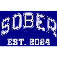 Funny Sober Varsity Est. 2024 Sobriety Celebrate Recovery Aa Bumper Sticker