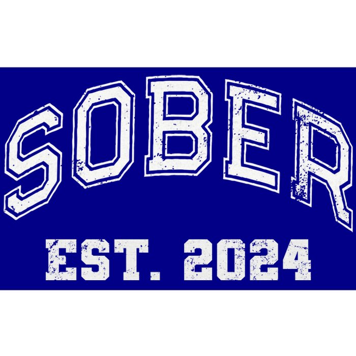 Funny Sober Varsity Est. 2024 Sobriety Celebrate Recovery Aa Bumper Sticker