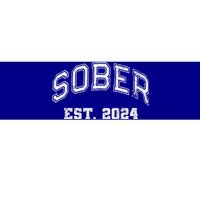 Funny Sober Varsity Est. 2024 Sobriety Celebrate Recovery Aa Bumper Sticker