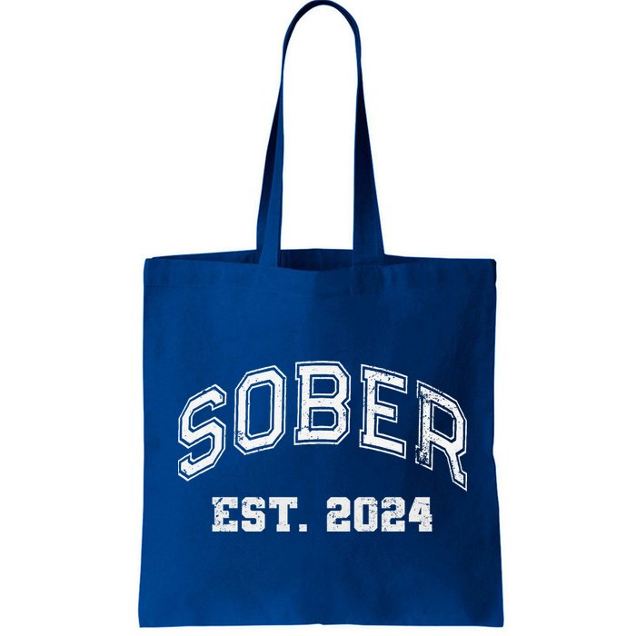 Funny Sober Varsity Est. 2024 Sobriety Celebrate Recovery Aa Bag