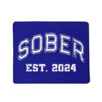 Funny Sober Varsity Est. 2024 Sobriety Celebrate Recovery Aa Mousepad