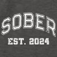 Funny Sober Varsity Est. 2024 Sobriety Celebrate Recovery Aa Vector Backpack