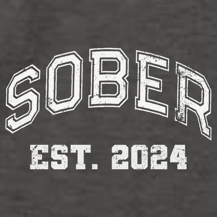 Funny Sober Varsity Est. 2024 Sobriety Celebrate Recovery Aa Vector Backpack