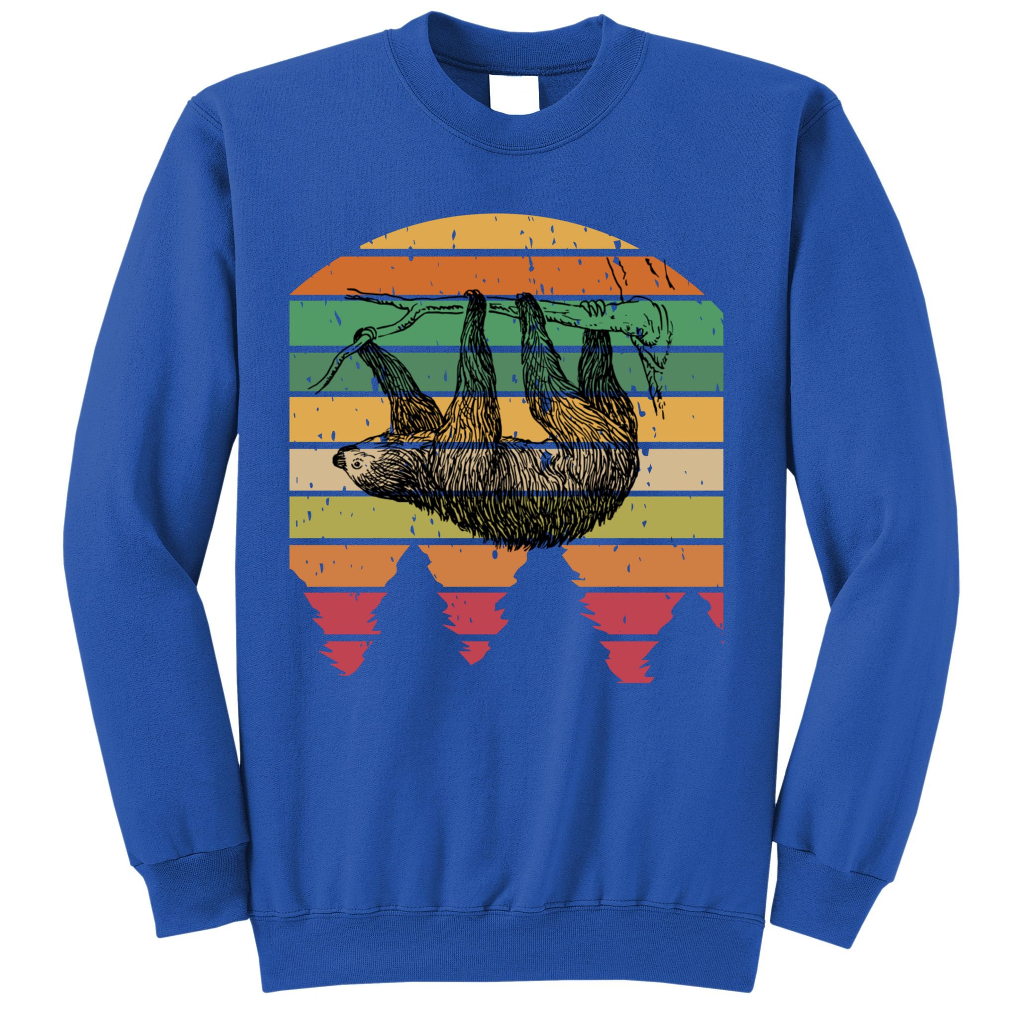 Funny Sloth Vintage Retro Pine Tree Sloths Gift Sweatshirt
