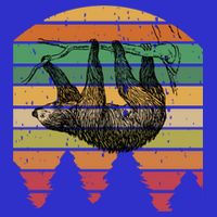 Funny Sloth Vintage Retro Pine Tree Sloths Gift T-Shirt