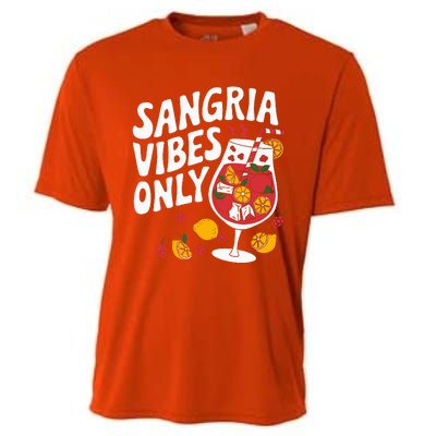 Funny Sangria Vibes Only Cooling Performance Crew T-Shirt