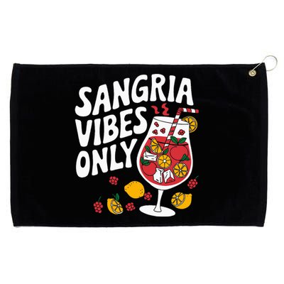 Funny Sangria Vibes Only Grommeted Golf Towel