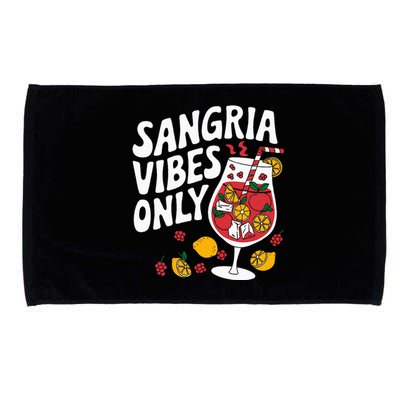 Funny Sangria Vibes Only Microfiber Hand Towel