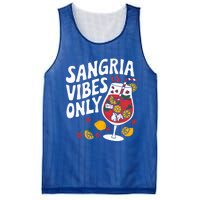 Funny Sangria Vibes Only Mesh Reversible Basketball Jersey Tank