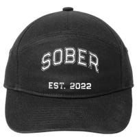 Funny Sober Varsity Est. 2024 Sobriety Celebrate Recovery Aa 7-Panel Snapback Hat