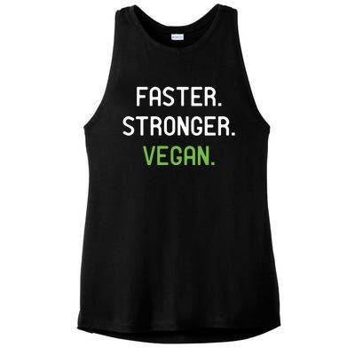 Faster Stronger Vegan Weightlifting And Fitness Gift Ladies PosiCharge Tri-Blend Wicking Tank