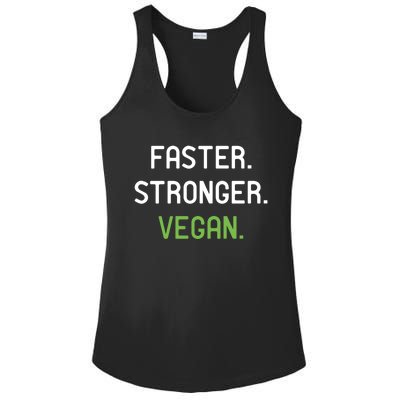 Faster Stronger Vegan Weightlifting And Fitness Gift Ladies PosiCharge Competitor Racerback Tank