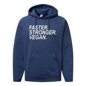 Faster Stronger Vegan Cute Gift Performance Fleece Hoodie