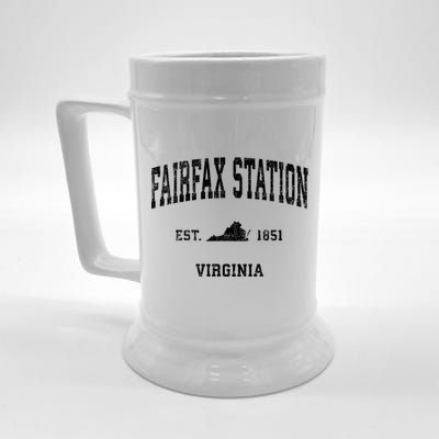 Fairfax Station Virginia Va Vintage Sports Beer Stein