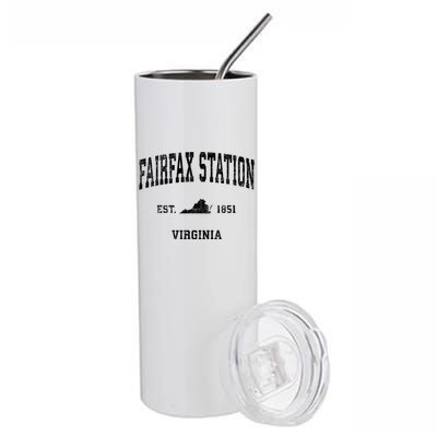 Fairfax Station Virginia Va Vintage Sports Stainless Steel Tumbler