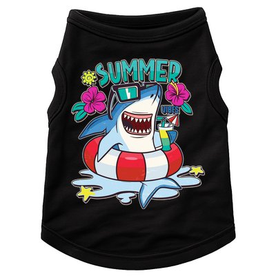 Funny Summer Vibe Vacation Shark Doggie Tank