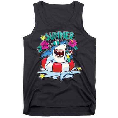 Funny Summer Vibe Vacation Shark Tank Top