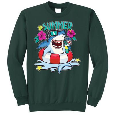 Funny Summer Vibe Vacation Shark Sweatshirt