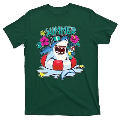 Funny Summer Vibe Vacation Shark T-Shirt