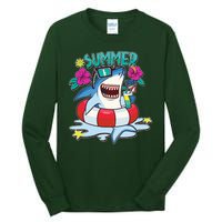 Funny Summer Vibe Vacation Shark Tall Long Sleeve T-Shirt