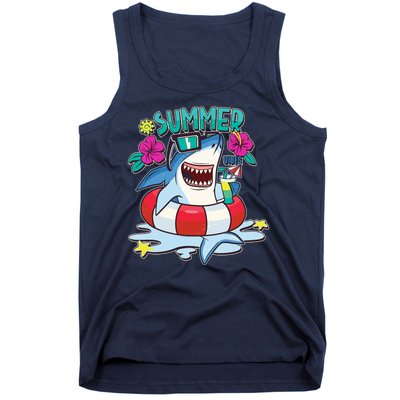 Funny Summer Vibe Vacation Shark Tank Top