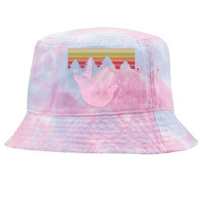 Funny Sloth Vintage Retro Pine Tree Gift Tie-Dyed Bucket Hat