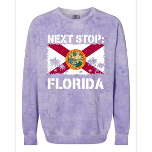 Florida Summer Vacation Trip Next Stop Vacay Vibes Souvenir Gift Colorblast Crewneck Sweatshirt