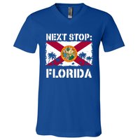 Florida Summer Vacation Trip Next Stop Vacay Vibes Souvenir Gift V-Neck T-Shirt