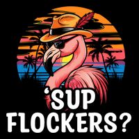 Flamingo Sunglasses Vacation Tropical Flock 70s 80s 90s Gift Backpack