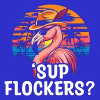 Flamingo Sunglasses Vacation Tropical Flock 70s 80s 90s Gift V-Neck T-Shirt