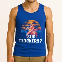 Flamingo Sunglasses Vacation Tropical Flock 70s 80s 90s Gift Tank Top