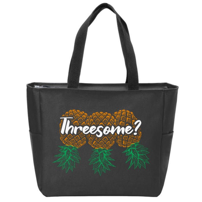 Funny Swingers Vintage Threesome Zip Tote Bag