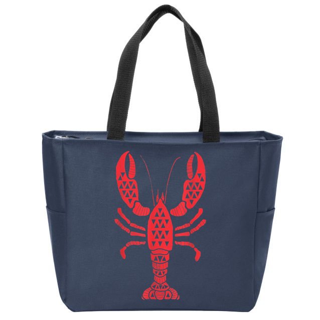 Family Summer Vacation Shirt, Lobster Shirt Zip Tote Bag