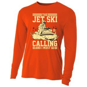 Funny Sports Water Skiing Rides Motorsports Great Gift Cooling Performance Long Sleeve Crew