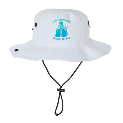 Funny Skeleton With Coffee Cup And Statet For Coffeine Gift Legacy Cool Fit Booney Bucket Hat