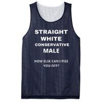 Funny Straight White Conservative Male How Else Can I Piss You Off? Design Mesh Reversible Basketball Jersey Tank