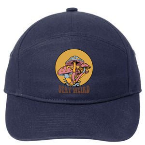 Funny Stay Weird Mushroom Meme 7-Panel Snapback Hat