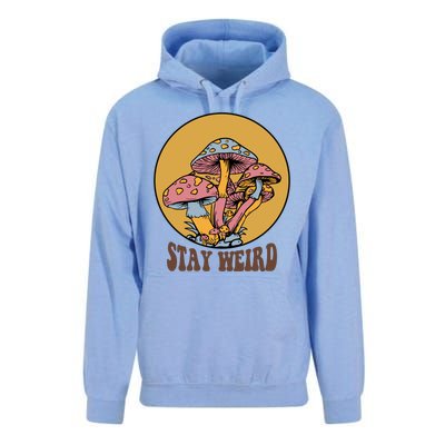 Funny Stay Weird Mushroom Meme Unisex Surf Hoodie