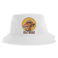 Funny Stay Weird Mushroom Meme Sustainable Bucket Hat