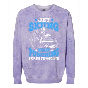 Funny Sports Water Skiing Rides Motorsports Gift Colorblast Crewneck Sweatshirt