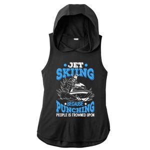 Funny Sports Water Skiing Rides Motorsports Gift Ladies PosiCharge Tri-Blend Wicking Draft Hoodie Tank