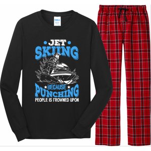 Funny Sports Water Skiing Rides Motorsports Gift Long Sleeve Pajama Set