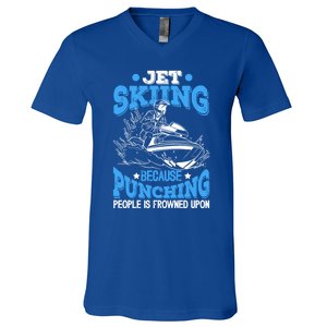 Funny Sports Water Skiing Rides Motorsports Gift V-Neck T-Shirt