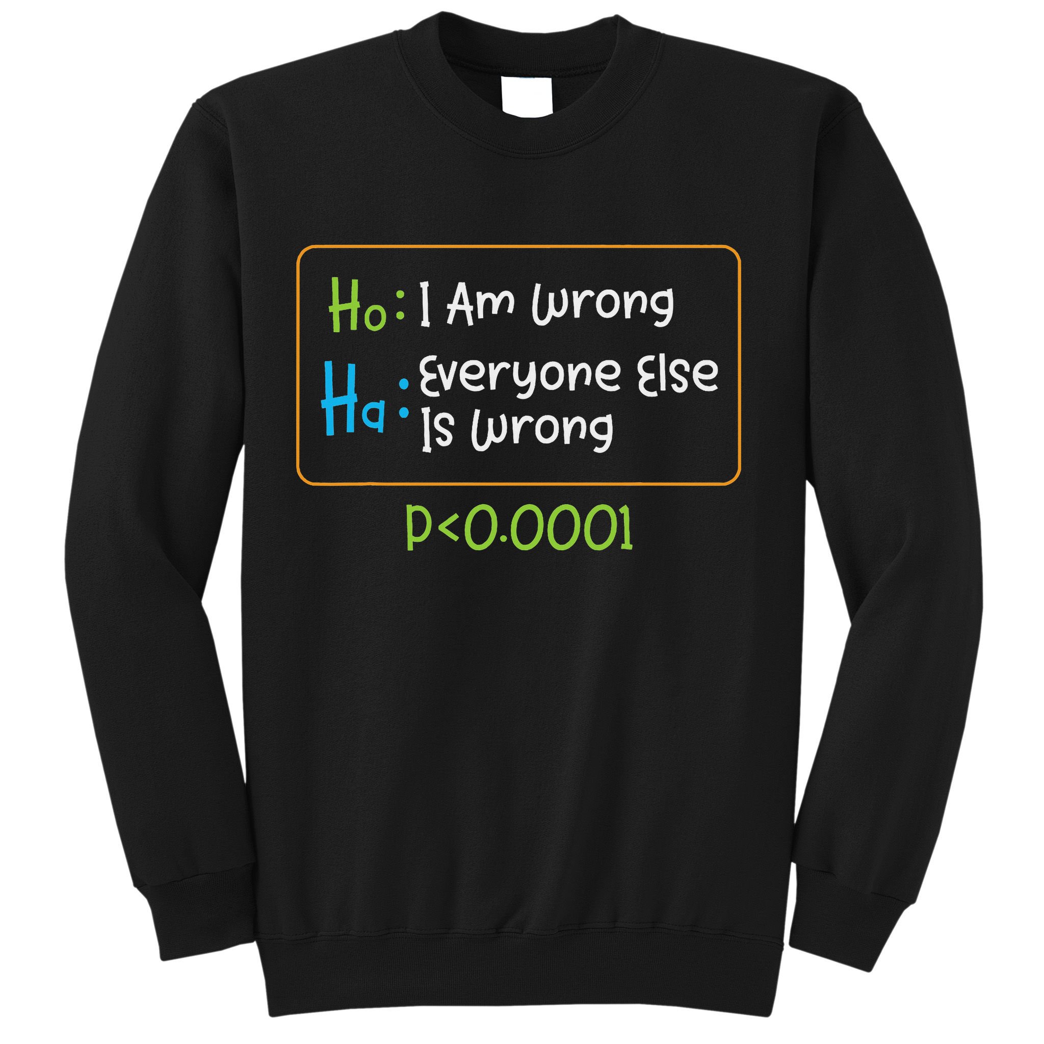 Funny Statistics Word Game Ich Bin Falsch, Alle Anderen Sweatshirt