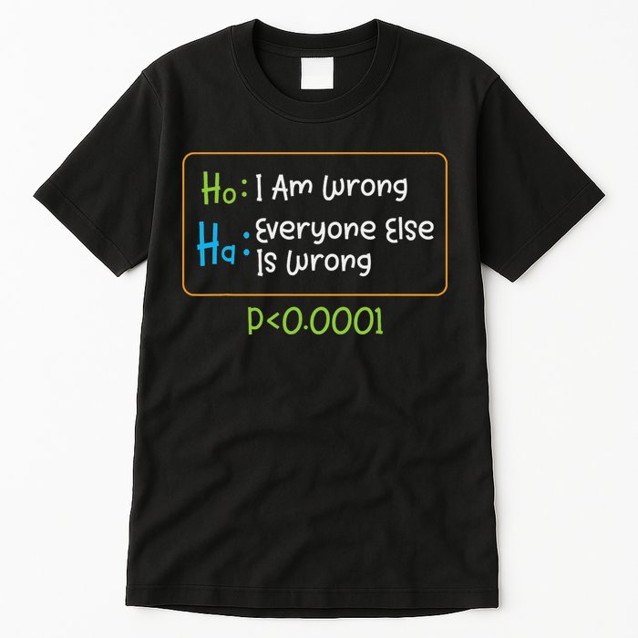 Funny Statistics Word Game Ich Bin Falsch, Alle Anderen Tall T-Shirt