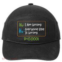 Funny Statistics Word Game Ich Bin Falsch, Alle Anderen 7-Panel Snapback Hat