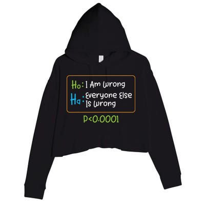 Funny Statistics Word Game Ich Bin Falsch, Alle Anderen Crop Fleece Hoodie