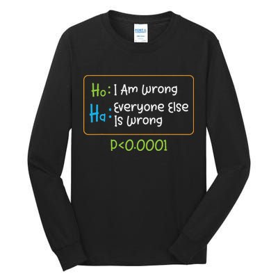 Funny Statistics Word Game Ich Bin Falsch, Alle Anderen Tall Long Sleeve T-Shirt